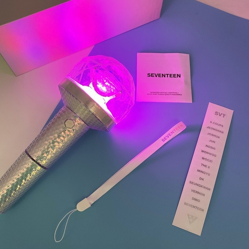 Kpop Official Light Stick Seventeens Lightstick Ver 2. with Bluetooth Concert LED Glow Lamps Hiphop Light up Toys Glowing Time