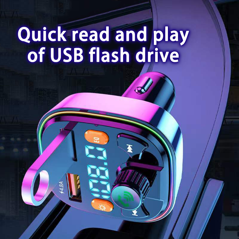 4.8a Usb Type C Car Charger Fast Charging PD QC3.0 USB C Car Phone Adapter in Car Charger for Car MP3 Bluetooth Fm Transmitter