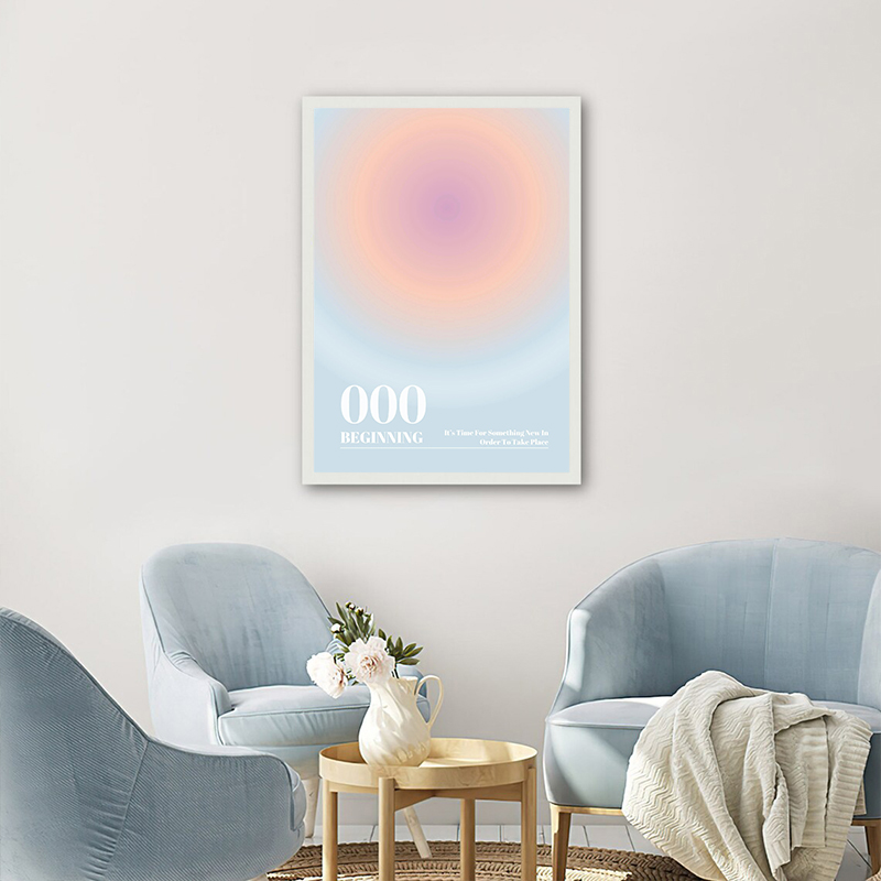 Anioł Number Gradient Kolor Aura 000 do 999 plakat Parvas Painting Duchowy nadruk obraz Nordic Modern Room Decor Home Decor