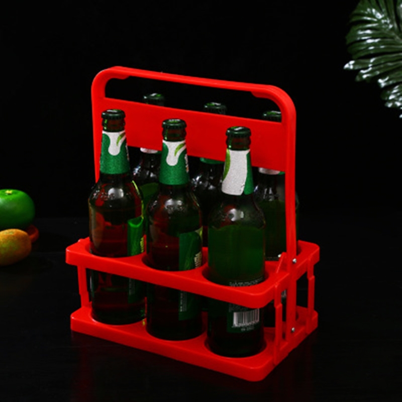 Reusable 6 Pack Beer Bottle for Carrier Drink Holder Durable Foldable Bar Liqueur Wine Beer Rack Basket Cup 87HA