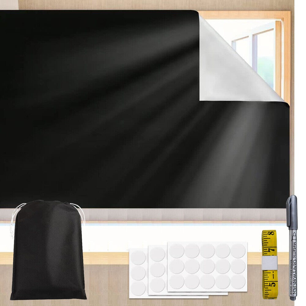 1/2/3 metros Bloque UV ajustable Cortina temporal Dormitorio Ventana de guardería Cortina Blackout Cubierta de ventana de viaje ciega