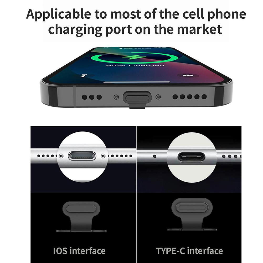 Port de charge Port de saleté anti-Dust Plug pour Apple iPhone Samsung S22 S21ultra USB Type-C Port Port Silicone Plugs