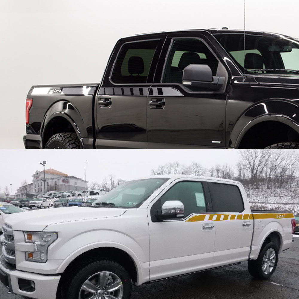 ピックアップドアサイド装飾ステッカーF150 F 150 Raptor XTOLトラックウエストラインストリスグラフィッチデカールコマニーカバーアクセサリオート