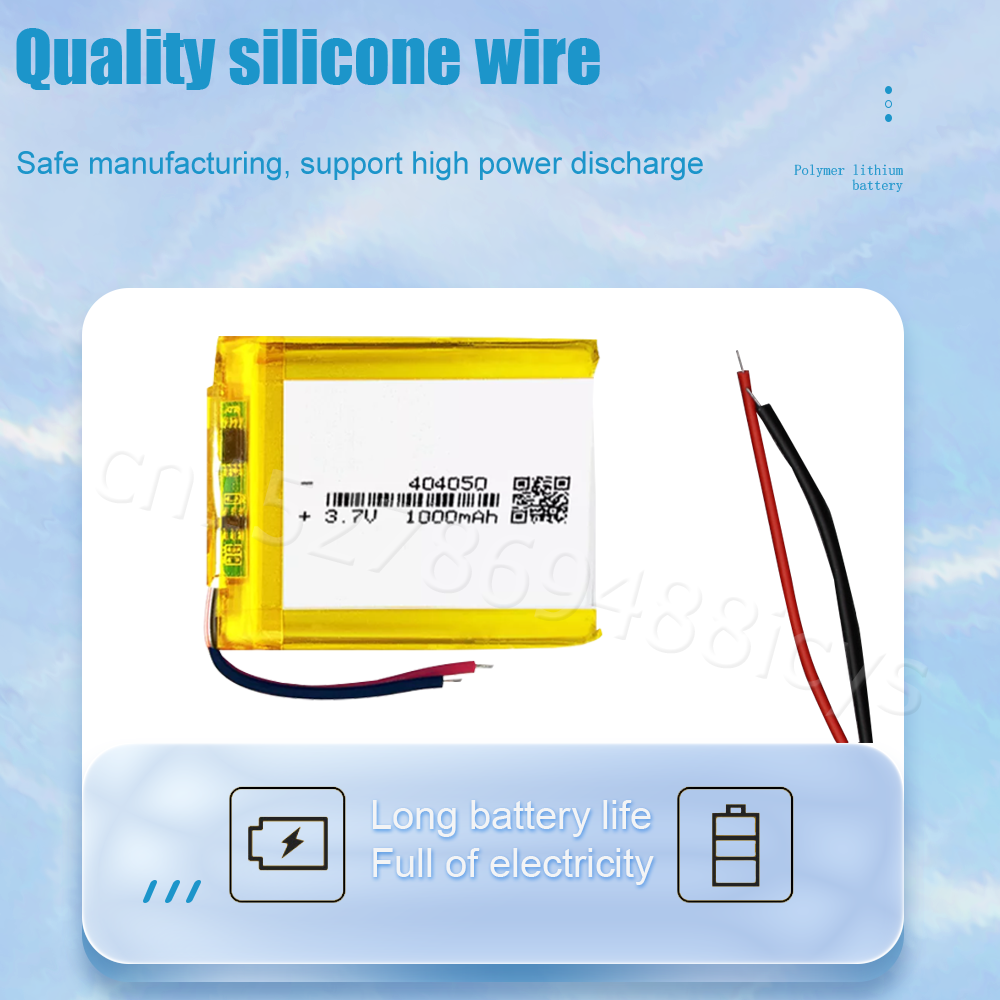 404050 044050 3,7 В 1000 мАч. Аккумуляторная литиевая аккумуляторная батарея для приводящего рекордера GPS Toys Bluetooth -дистанционное управление дистанционное управление