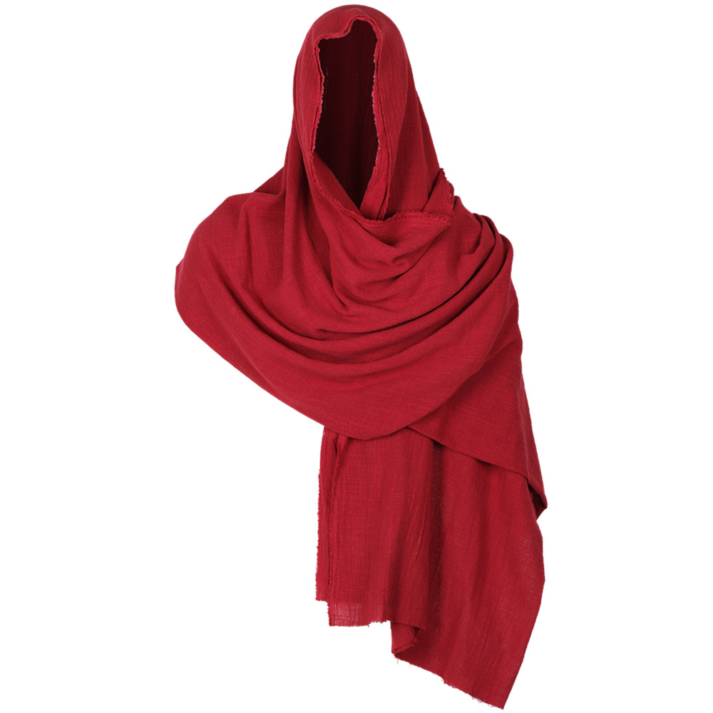 Neue Männer mittelalterlicher Pirat Retro Hood Schal Schwarzgrün rote Wickel Cloak Renaissance Halloween Masquerade Kostüm Schulter Cowl