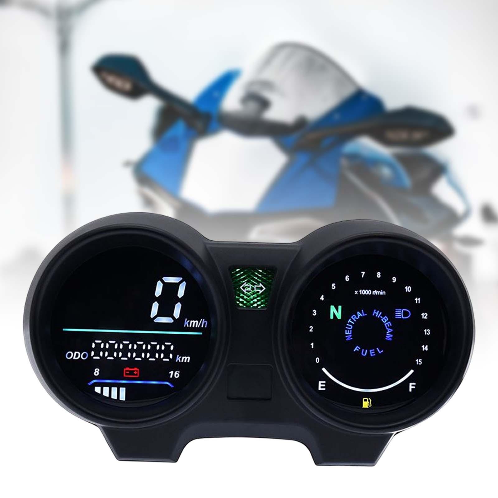 Plastic Motorbike LED Digital Dashboard Electronic Speedometer Tachometer RPM Meter for Brazil Titan150 Fan150 CG150 Accessories