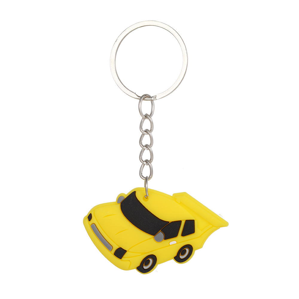 Racing Cars Party Return Favors Kelechains pour baby shower voitures à thème fête en caoutchouc Racing Keychain Kids Favors Toys