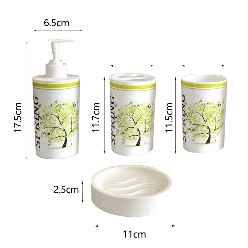 3/Plastic Bathroom Accessories Set Toothbrush holder Soap Dish Cup Soap Dispenser Tumbler Shower Storage