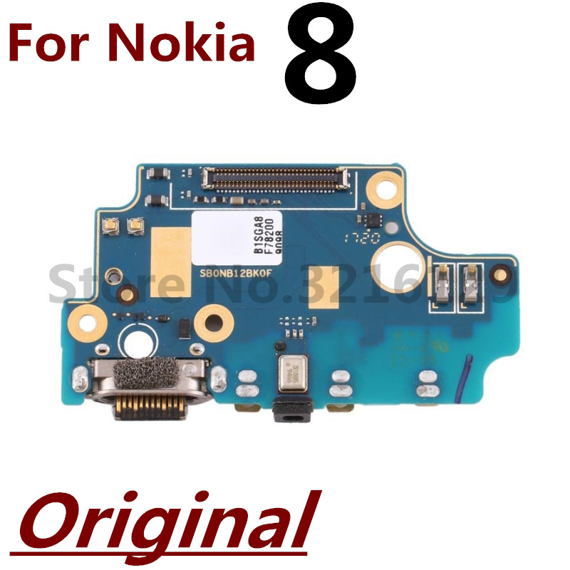 Original USB -Ladeanschluss -Dock -Anschluss -Mikrofon -Flex -Kabel für Nokia 8 7 6 5 5.1 6.1 plus 7.1 6.2 7,2 8.1 8.3 x6 x7 x71 5.4