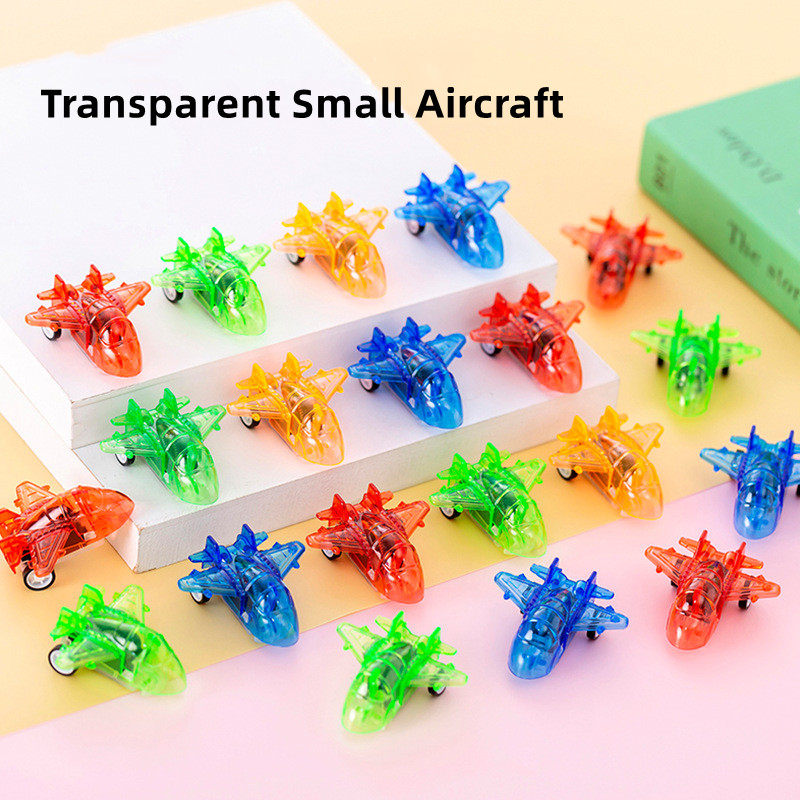 Yaratıcı Mini Araba Erkek Çocuk Çocuk Plastik Şeffaf Çekin Araba Küçük Uçak Oyuncakları Parti Eğitim Doğum Günü Hediyeleri