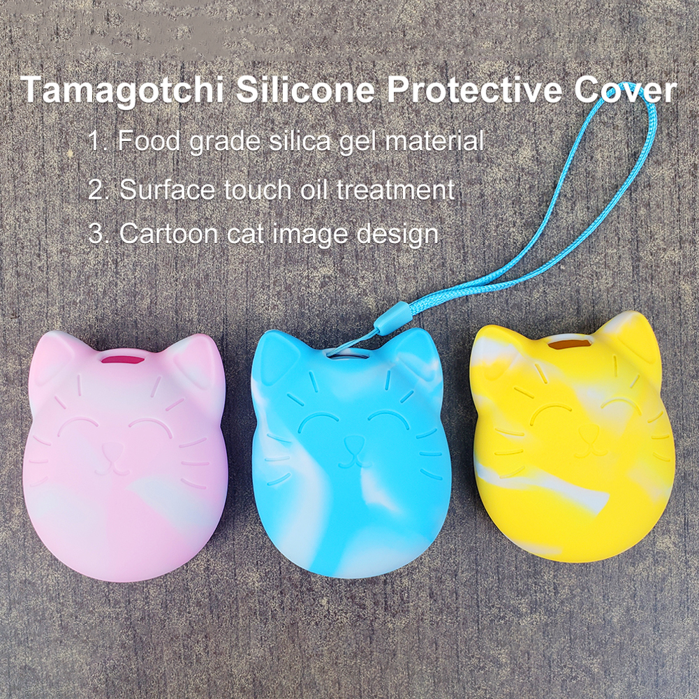 Custodia di copertura in silicone per Tamagotchi Meets/4u/4u+/mix/PS/IDL PETS ELETTRICO Virtual Electronic Machine Waterproof Protector Case W/Lanyard