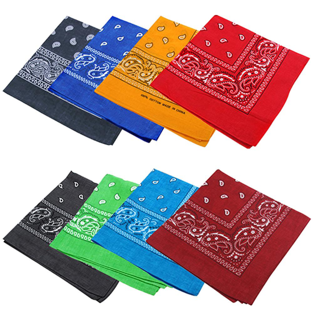 Sciarpa capelli donne uomini Hiphop Bandana Bandana Acrondature Stampa sportiva Carapara la testa quadrata Scarpa