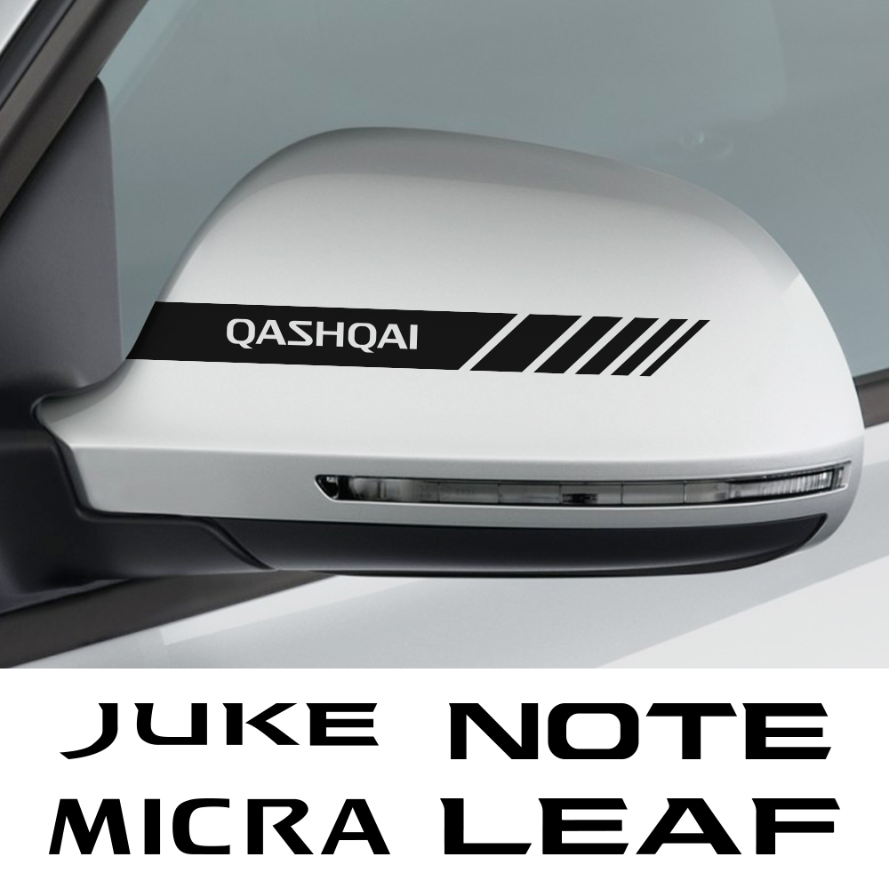 For Nissan Qashqai Micra Juke Leaf Altima Maxima Murano Note Patrol Pulsar Rogue Sentra Sylphy Car Rearview Mirror DIY Stickers