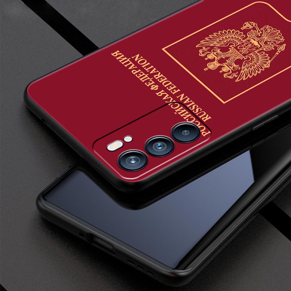 Algéria Russie Cas de passeport pour Oppo Trouver X6 X5 A54 A53 A52 A9 2020 A15 A95 A17 A16 A76 A74 A57 Reno7 Reno6 Pro Plus 5G Cover