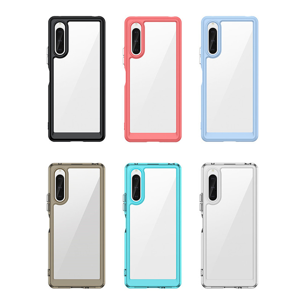 Voor Sony Xperia 1 10 V Hard Backplane Soft Border Cover Phone Case voor Sony Xperia 1V 5V volledige PMMA + TPC Protective Coque