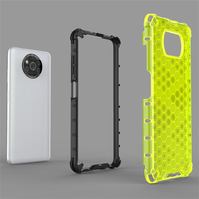 För Xiaomi Mi Poco X3 NFC Case Armor Soft TPU+Hard PC -telefonfodral för Xiaomi Poco X 3 Pro X3Pro Pocox3 Pro Transparent omslag