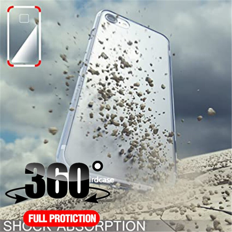 360 ° Pokrycie całego ciała przezroczyste silikonowe miękka obudowa dla iPhone'a 13 12 Mini 11 Pro XS Max X XR SE 2 3 7 8 Plus Ultra Thin Shell 11 12