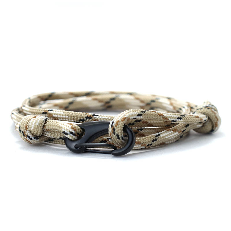 Neues Paracord -Armband für Männer handgefertigtes Weaven Doppelschicht verstellbarer Kabelketten -Braclet Outdoor Abenteuer Überleben BRASLET