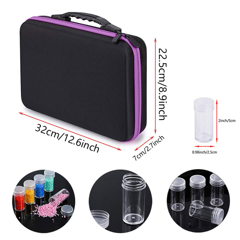 DMC Color Sticker Diamond Målning Suitcase Accessory Storage Tools Tray Organizer Boxar Bead Containers Tillbehör Broderi