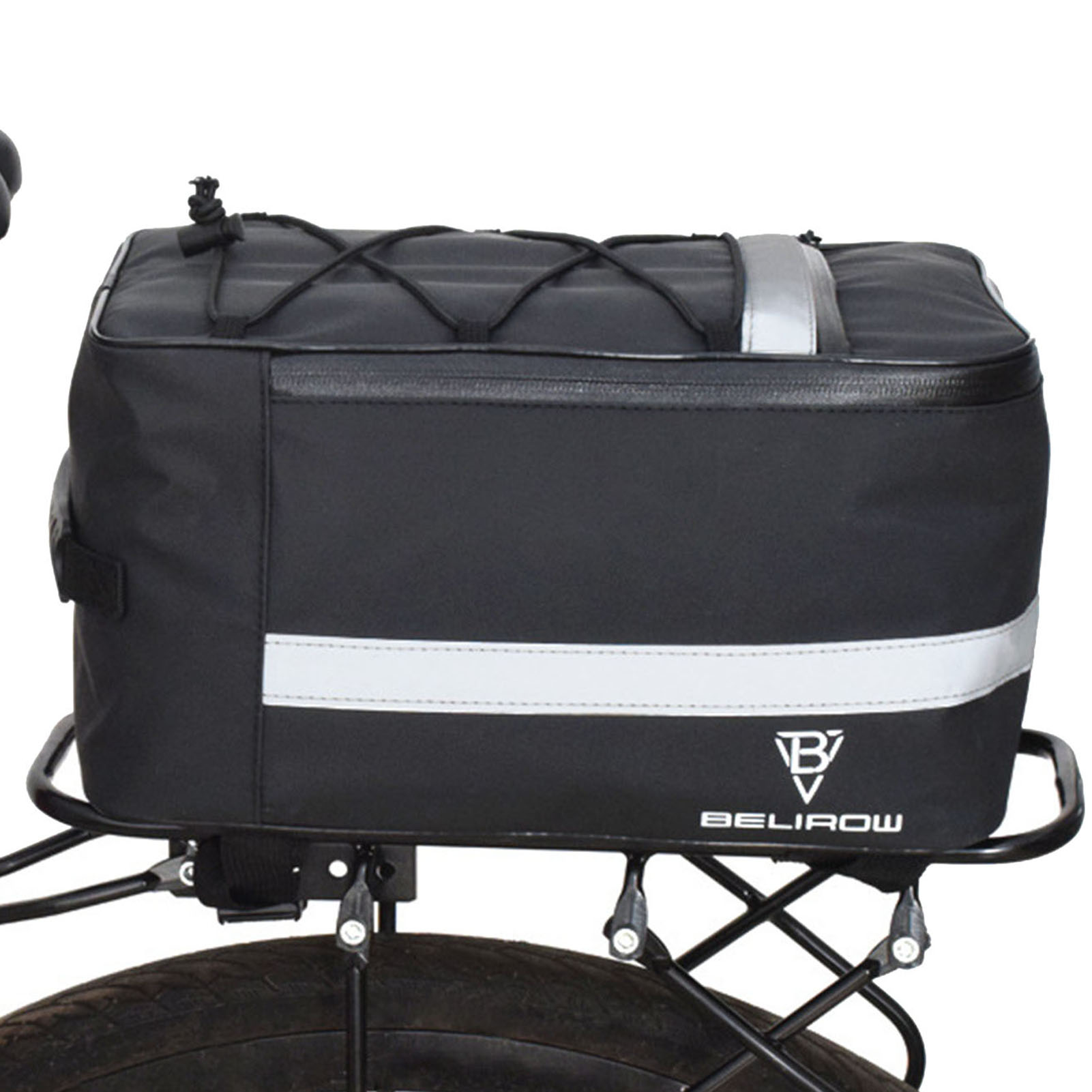 Portable Bike Trunk Bag Waterproof Bicycle Rack Rear Bag 8L/15L Rear Seat Saddle Bag Cycling Bag Reflective Luggage Carrier