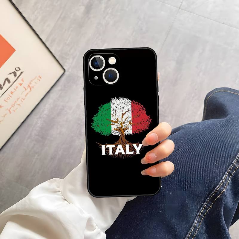 Flag Italy Phone Case For Iphone 14 13 Pro Max 12 Xr X Xs Mini 6 6s 7 8 Plus Se 2020 2022 High Quality Mobile Phone Accessories