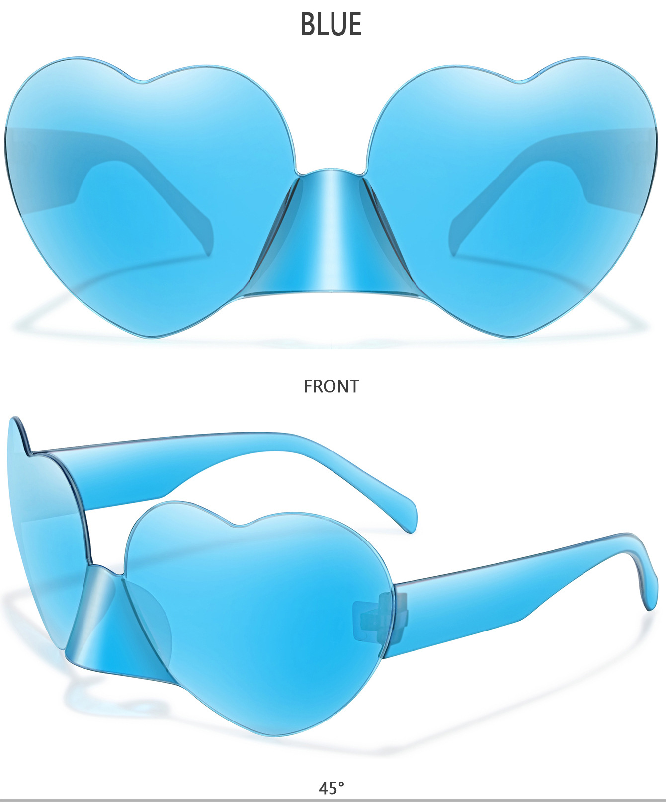 Occhiali da sole caldi Donne popolari a forma di cuore Photo in stile estivo occhiali da sole i Accessori regalo regalo all'ingrosso di fabbrica #41