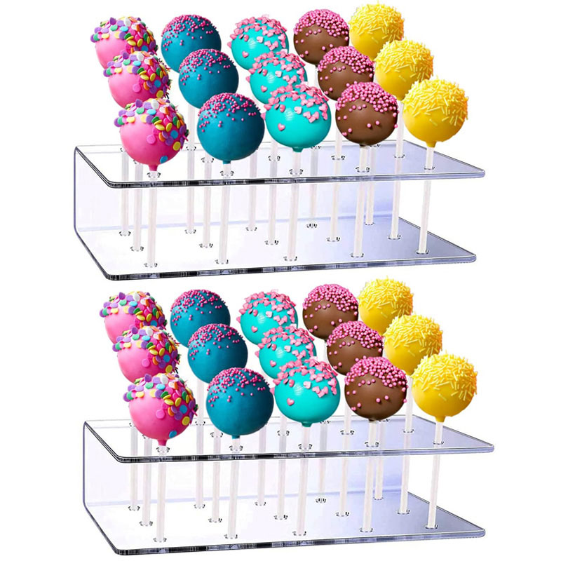 Porte-sucette à 15 trous gâteau de fête d'anniversaire de fête en acrylique support de bonbon durable pour le stand de dessert de décoration de mariage