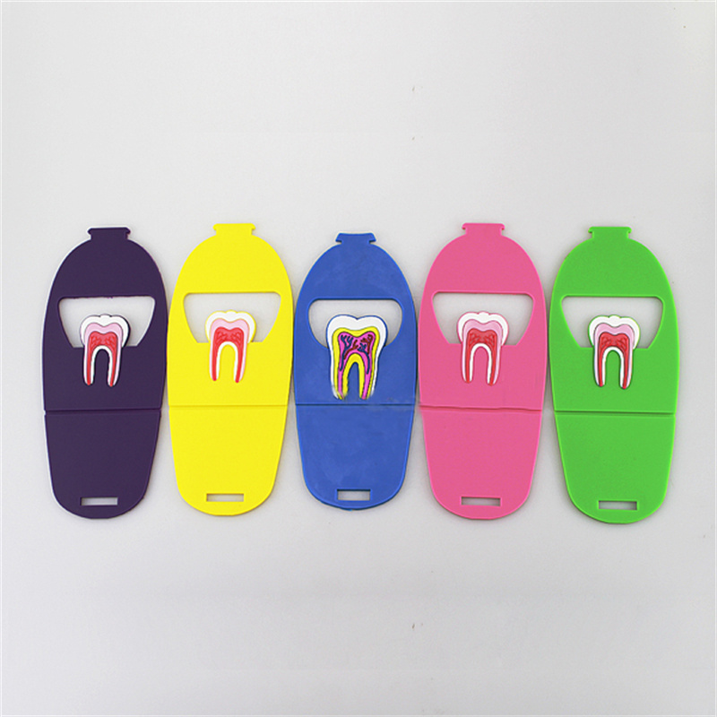 Dentiste cadeau porte-carte mignon pour la clinique dentaire coloré dents en caoutchouc de forme molaire du nom de la carte de téléphone