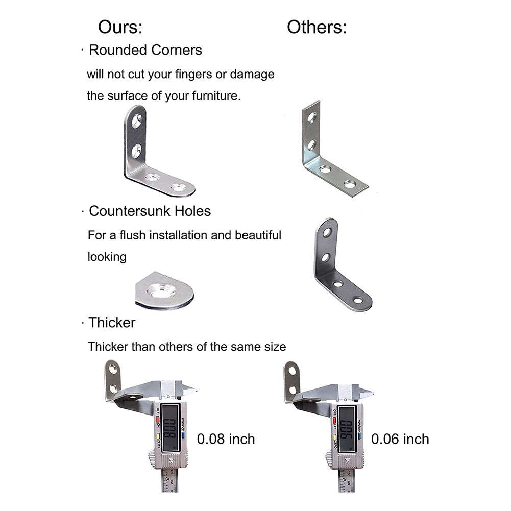 L Combinações de ângulo de suporte de fixador de ângulo reto Fixador 40*40mm com 4*16mm parafusos hardware para móveis domésticos