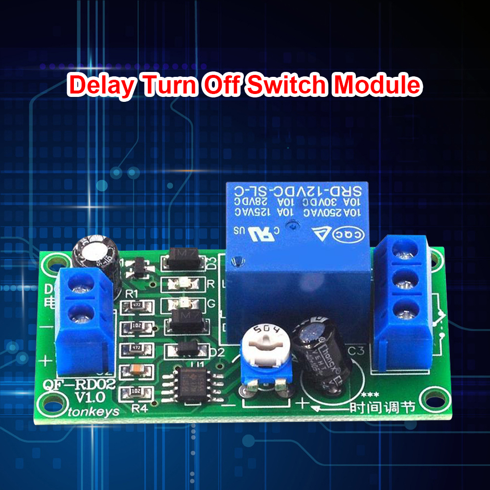 Time Adjsuterbar fördröjningsrelä Modul NE555 Timming Timer Relay Control Switch Board 12V DC