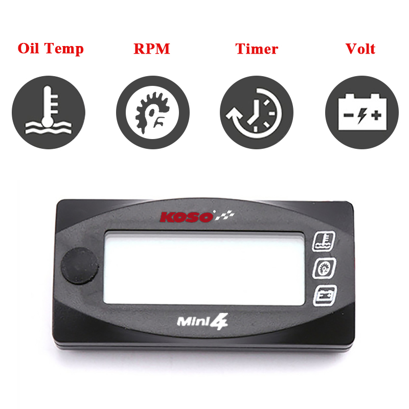 koso motorcycle oil temperature sensor Tachometer Voltage Time For cb500x nmax125 XMAX 250 300 NMAX CB400 mini 4 meter