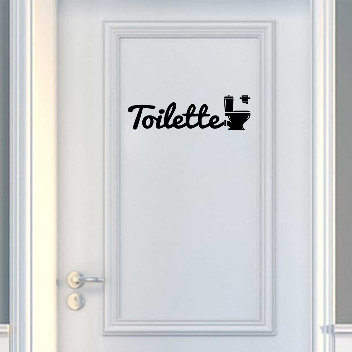 New Word Wall Sticker Diy Wallpaper para banheiro WC Door Decor Vinyl Art Decal