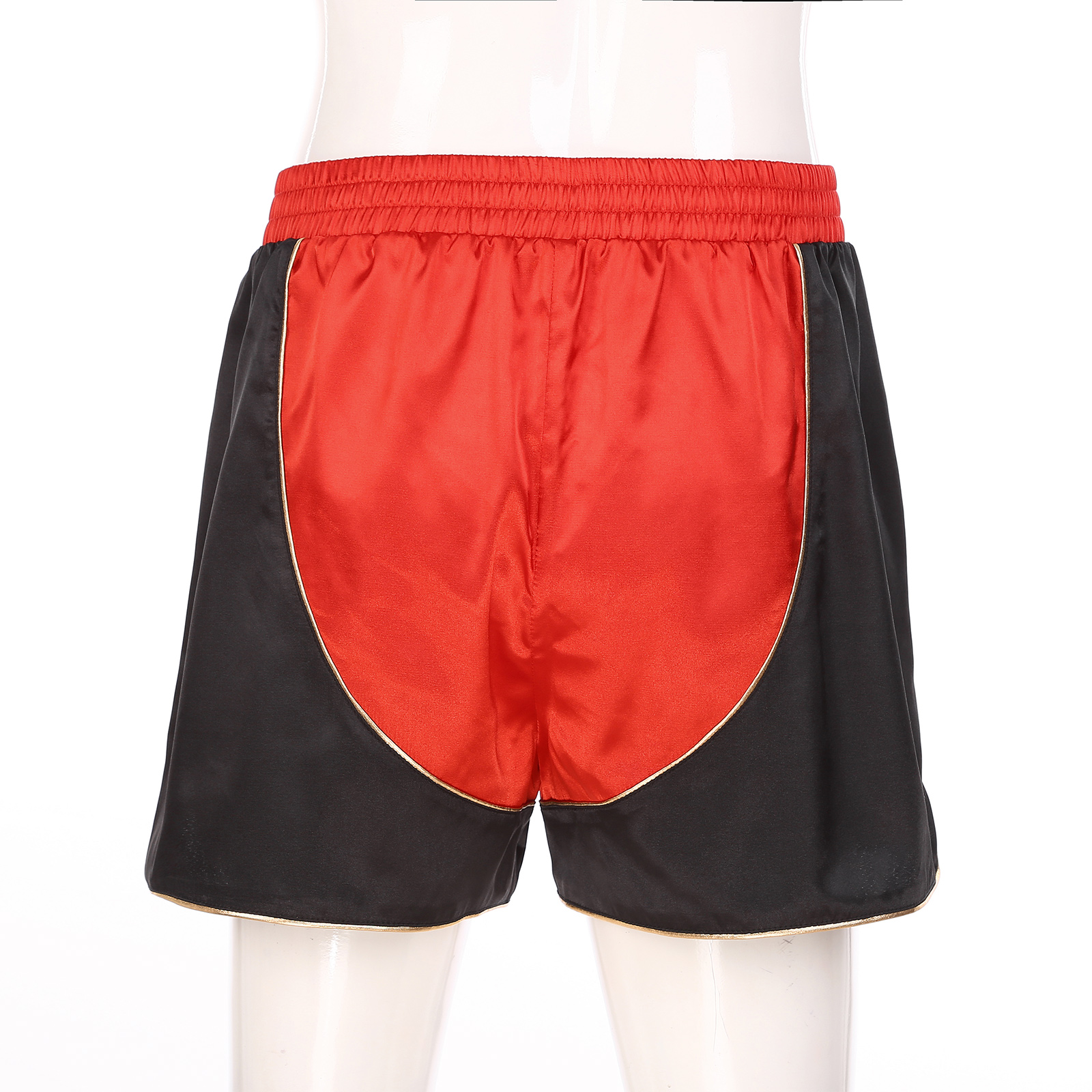 Satin Boxer Boxer Bloc de couleur Sexe sous-vêtements Sexe Traine élastique Traine Running Sport Trunks Smooth Silk Pyjamas Shorts