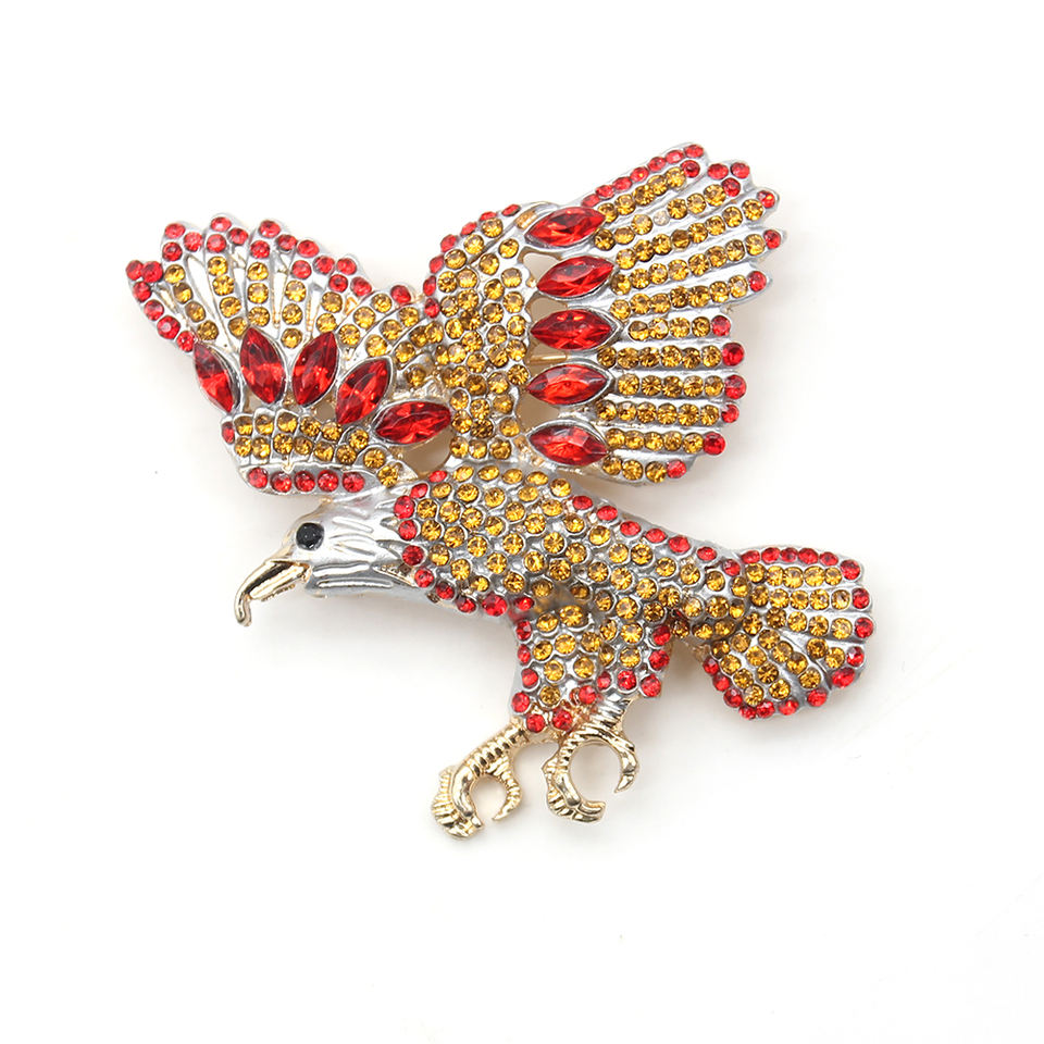 / homme bijoux de bijoux Eagle Pins de forme pour combinaisons Gold Tone Crystal Animal Broches Brooches