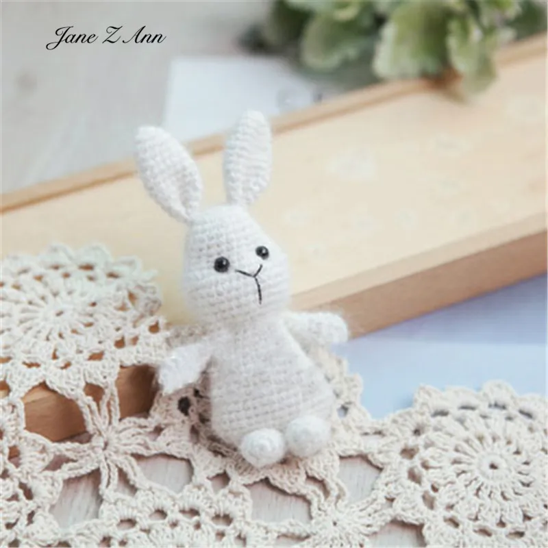 Animals Newborn Photography Rabbit handmade knitted cute Doll Plush Toy Clothing Rabbit Children studio shooting Props