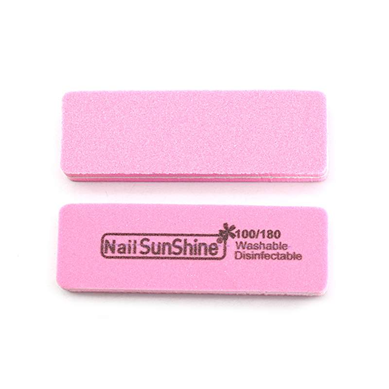 / Colorful Sponge Printing Nailsunshine Manucure Tool Fichier Grit 100/180 Files de ongles professionnels Bloc de polissage lavable