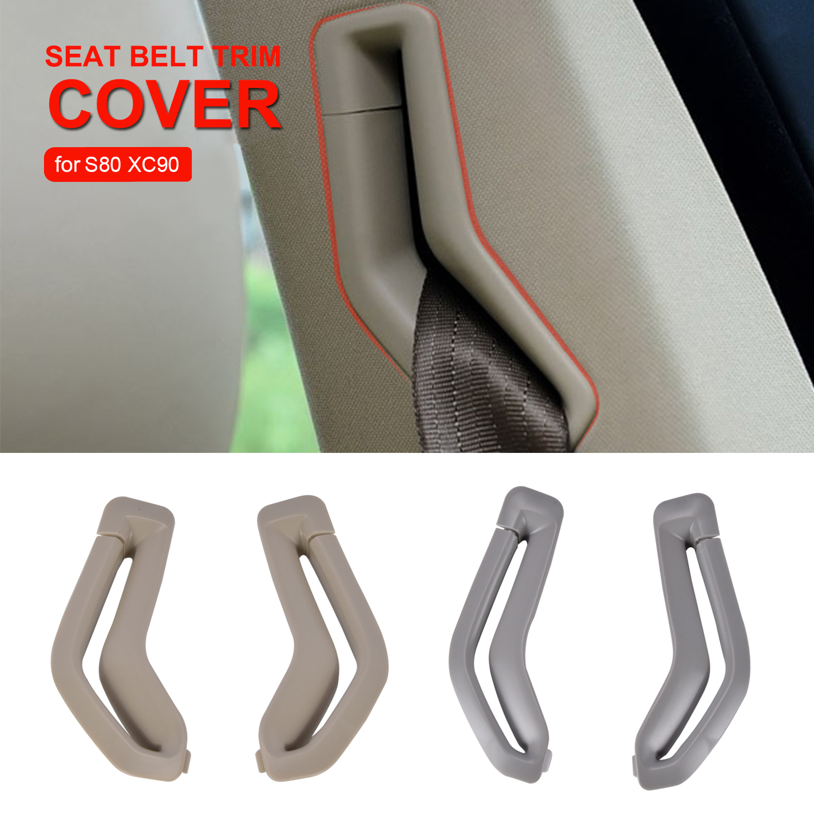 For Volvo S80 XC90 Seat Belt Retractor Guide Ring Belt Selector Gate Seat Belt Trim Cover Left Right 39885877