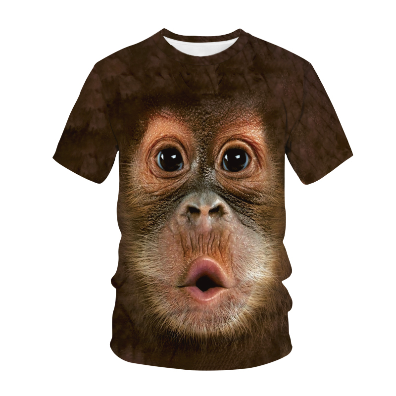 Hip Hop Animal Pig 3D Impresso de verão masculino T-shirt grande tamanho de manga curta Crewneck Harajuku Street Trend camisa