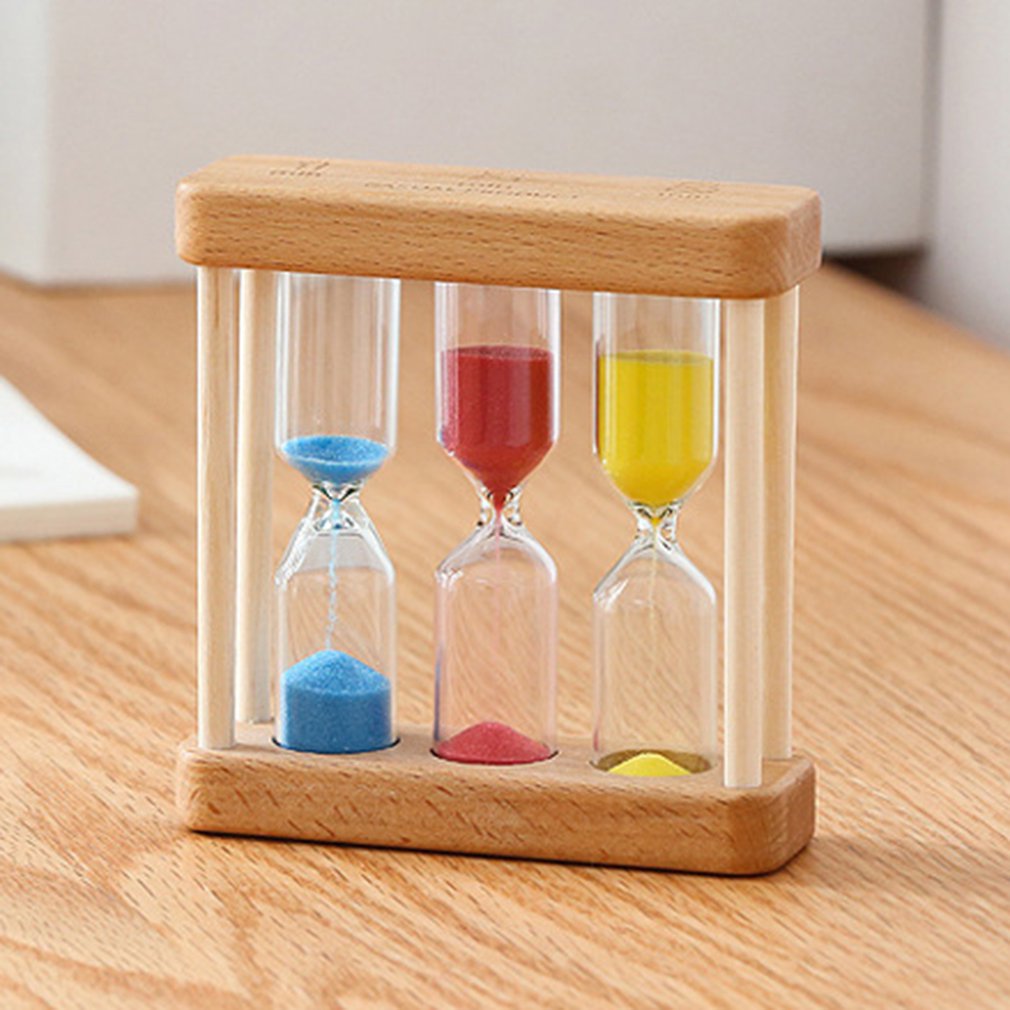 1/3/5 Minute Holzwährung Home Room Dekor Geschenk Sandglas Timer Uhr für Childern einfache Style -Sandglas -Dekoration