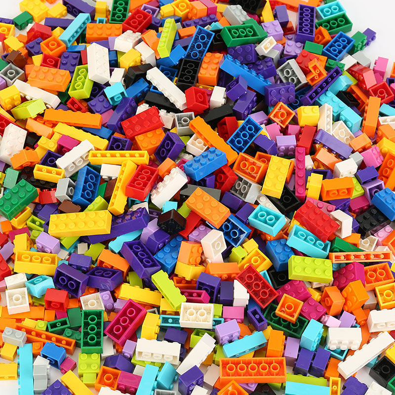 100g/Pack Random Base Brick Parts Multicolour DIY Building Blocks Assmble Compatible Toy Particles Bulk Kid Puzzle Gift