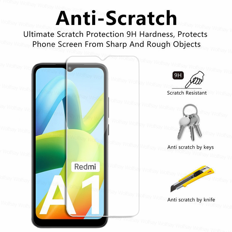 Glass For Xiaomi Redmi A1 Screen Protector Glass Xiaomi Redmi A1 A2 Plus Tempered Glass Protective Phone Film Xiaomi Redmi A1