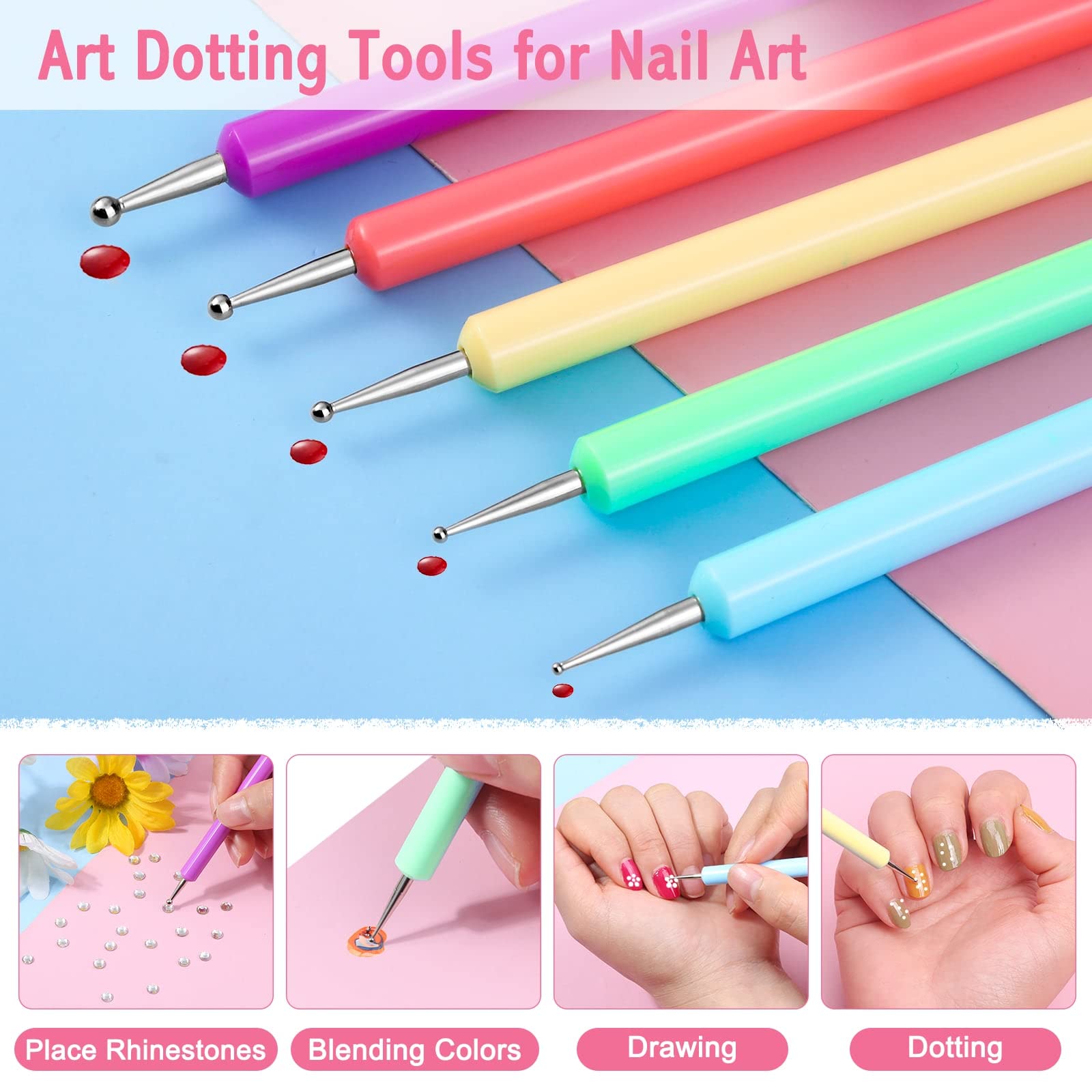 Nail Art Dotting Tools Rithestone Pick Up Tool