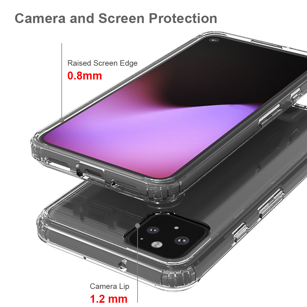 Pixel 4A 5G Casos claros à prova de choque rígido TPU Soft TPU Tampa de proteção para Google Pixel 5/5A 5G Caixa de telefone