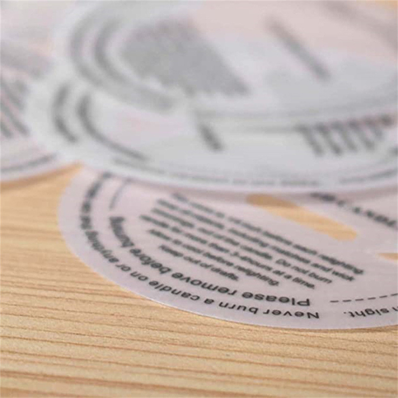 10 -stcsstofbestendig sticker diy handmatige geur kaarstickers doorschijnende kaarsen ronde zwavelzuur papier label beker sticker