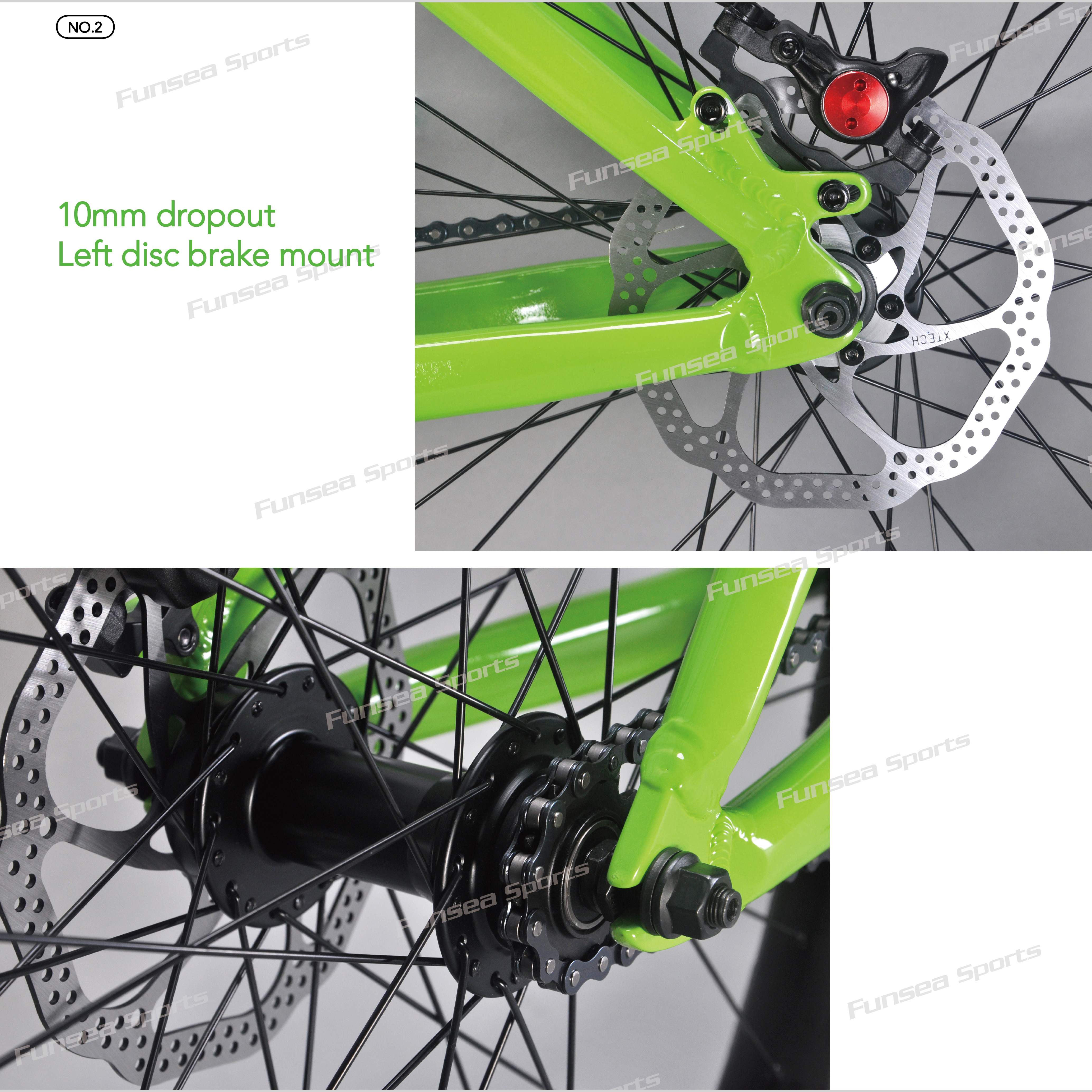 FUNSEA Bicycle Frame Aluminum Light Big BMX Cruiser Wheelie One Way 27.5 Frames Chromoly Fork Chonky