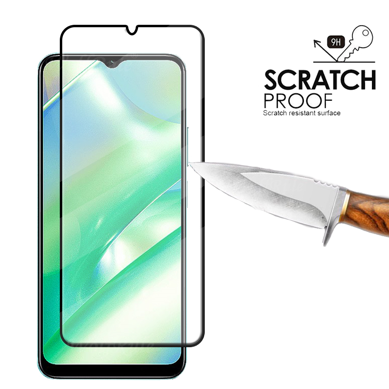 6-in-1 Oppo Realme C33 Glass Realme C33 C 33 Temped Glass Copertura Full Cover Glue Screen