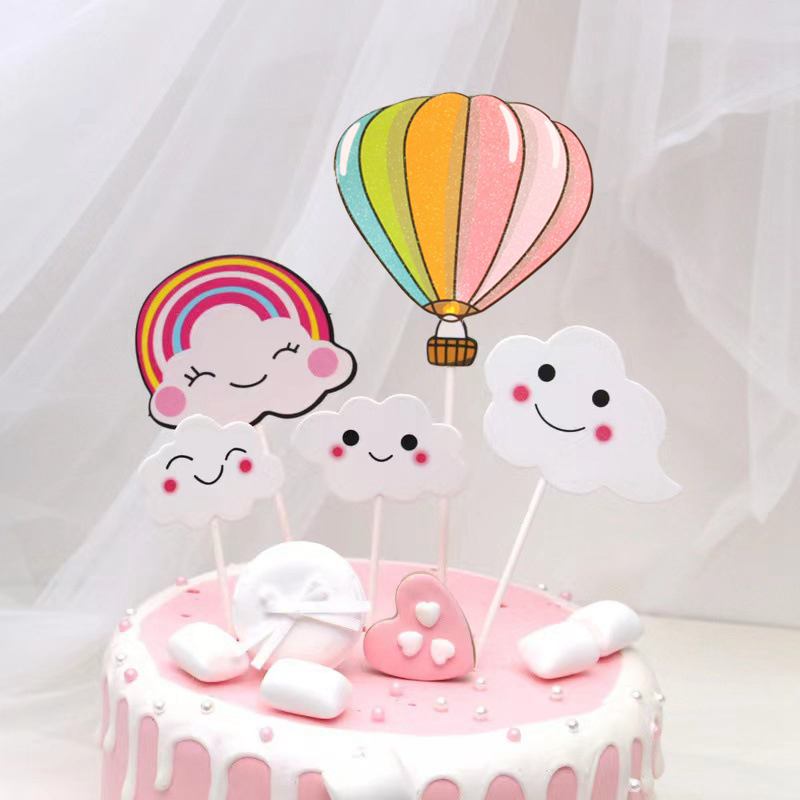 Rainbow Birthday Cake Topper Tort urodzinowy Unicorn Dekorowanie dzieci 1. wszystkiego najlepszego z okazji urodzin