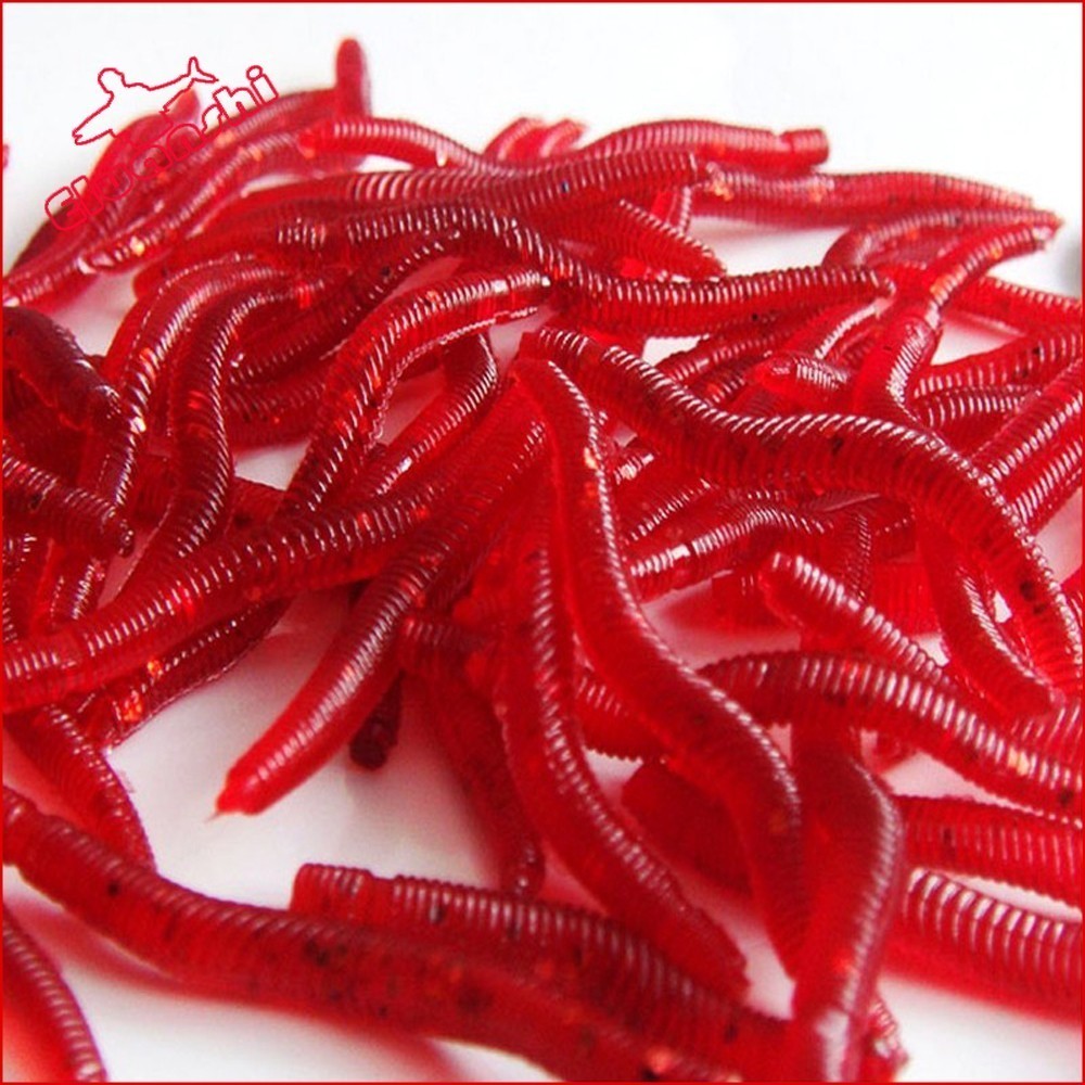 20/50/soft worm fishing lure bait artificial Yellow materials Insect for trolling plastic shad shrimp jointed silicone