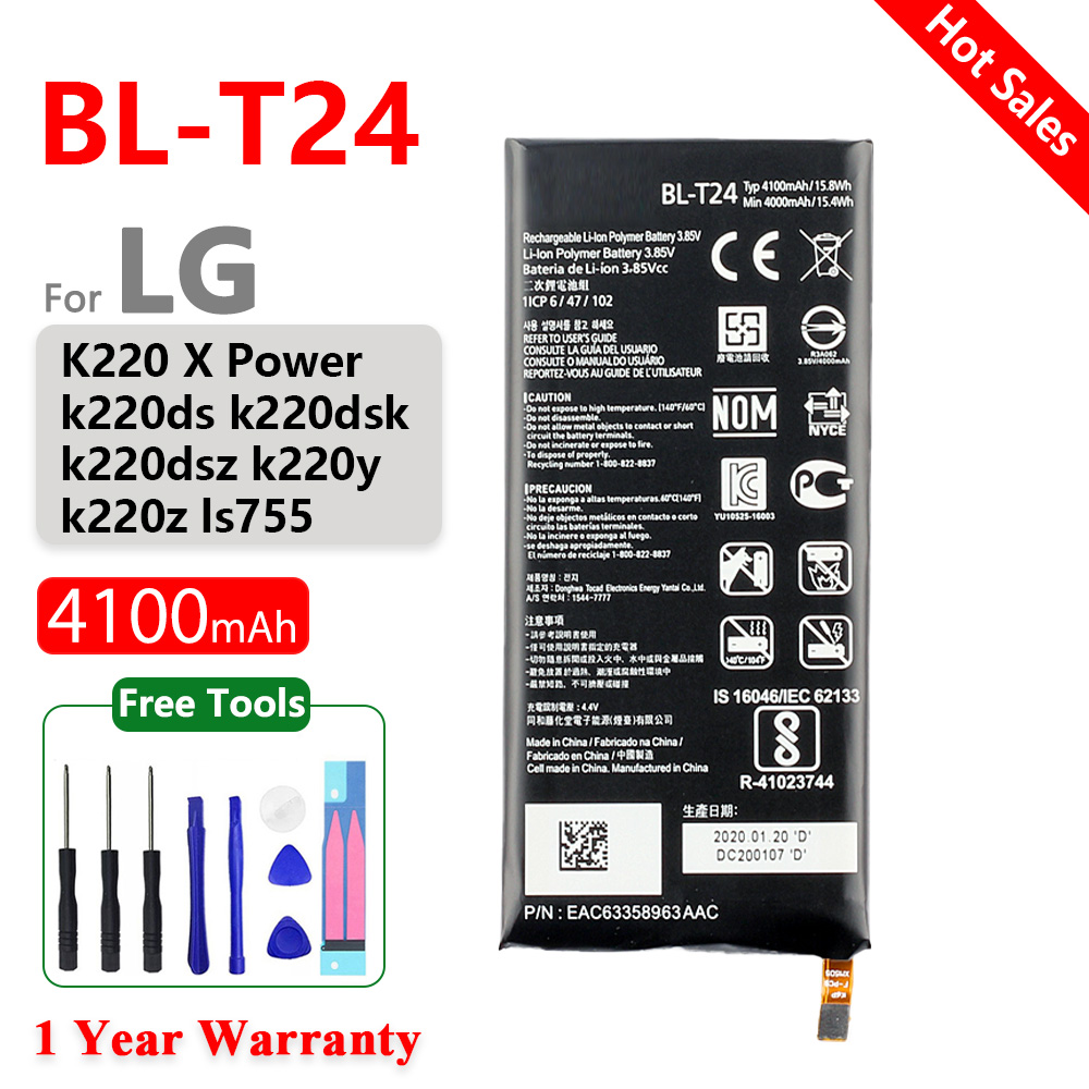 Оригинальная замена аккумулятора телефона для LG BL T22 T23 T24 T30 T32 T34 T36 T37 T39 T41 T42 T43 T44 T46 T48 T49 T51 T55 +бесплатные инструменты