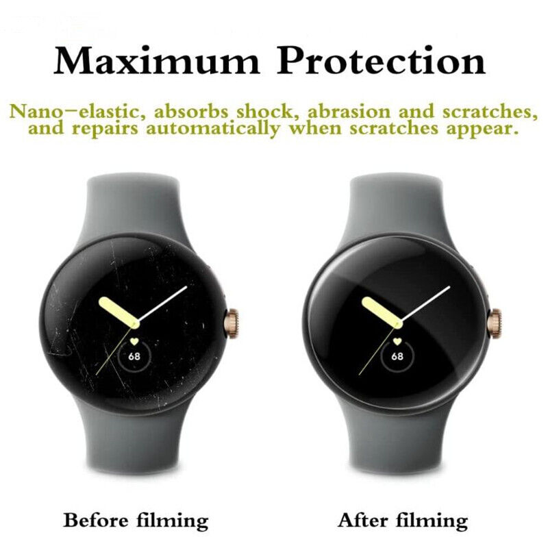 Google Pixel Watch Smartwatch Ultra Clear Slim Anti-Scratch TPU Hydrogel Film Screen Protector non Temped Glass non temperato